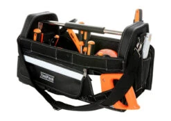 ToolPack Robuuste Gereedschapstas, Metalen Draaghendel, Reflectiestreep, Afneembare Beschermkap, Verstelbare Draagriem