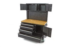 HBM Gereedschapswagen Met Kastenwand, Houten Werkblad, 122 Cm, Zwart -Gereedschapsserie Winkel hbm 005 110.jpg 1200x600 1a746ebc88