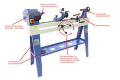 HBM 1100 Variabele Houtdraaibank Met Kopieerinrichting
