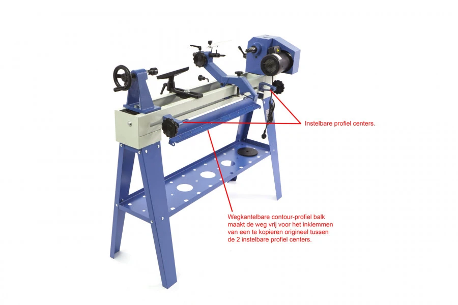 HBM 1100 Variabele Houtdraaibank Met Kopieerinrichting 5 HBM 1100 Variabele Houtdraaibank Met Kopieerinrichting - Afbeelding 3