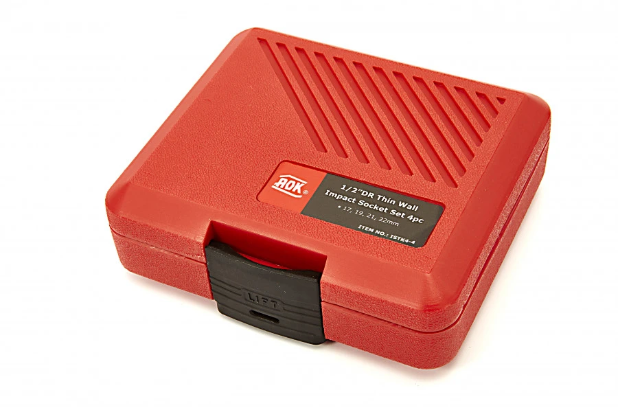 AOK 4 Delige Professionele 1/2" Lange Krachtdoppenset 3 AOK 4 Delige Professionele 1/2" Lange Krachtdoppenset