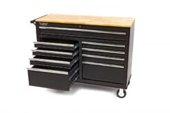 HBM Verrijdbare Gereedschapswagen Met Houten Werkblad - 117 Cm - Zwart -Gereedschapsserie Winkel hbm 147 54.jpg 1200x600 99221ebc88