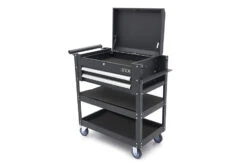 HBM 2 Laden Gereedschapswagen Met 2 Plateaus En Opbergvak - 91 Cm - Zwart -Gereedschapsserie Winkel hbm 184 88.jpg 1200x600 f2535ebc88