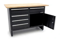 HBM 120 Cm Werkbank Met 5 Laden 1 Deur En Massief Houten Werkblad -Gereedschapsserie Winkel hbm 2050 9.jpg 1200x600 6d7f5ebc88