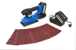 HBM Professionele 20 Volt 4,0AH Lion Vlakschuurmachine Inclusief 2 Lion Accu's En 15 Schuurvellen -Gereedschapsserie Winkel hbm 270 41.jpg 1200x600 96c38ebc88