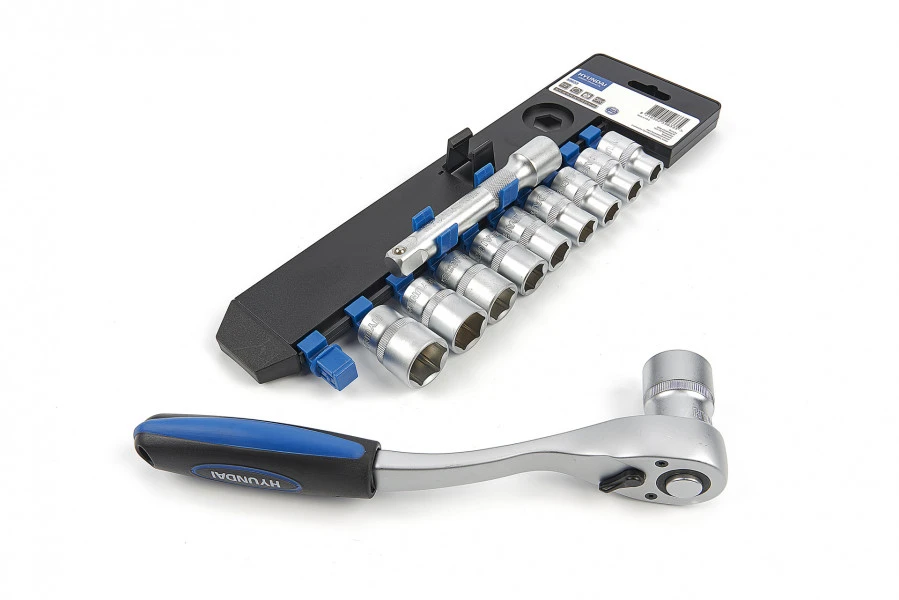 Hyundai 12 Delige Dopsleutel Sets CrV Kunststof Houder 10 Hyundai 12 Delige Dopsleutel Sets CrV Kunststof Houder - Afbeelding 8