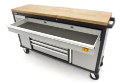 HBM Gereedschapswagen Met Houten Werkblad - 168 Cm - Grijs -Gereedschapsserie Winkel hbm 524 5.jpg 1200x600 d4cd6ebc88