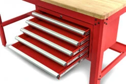 HBM 155 Cm Professionele Werkbank Met 5 Laden En Houten Werkblad, ROOD -Gereedschapsserie Winkel hbm 612.jpg 1200x600 f6cedebc88